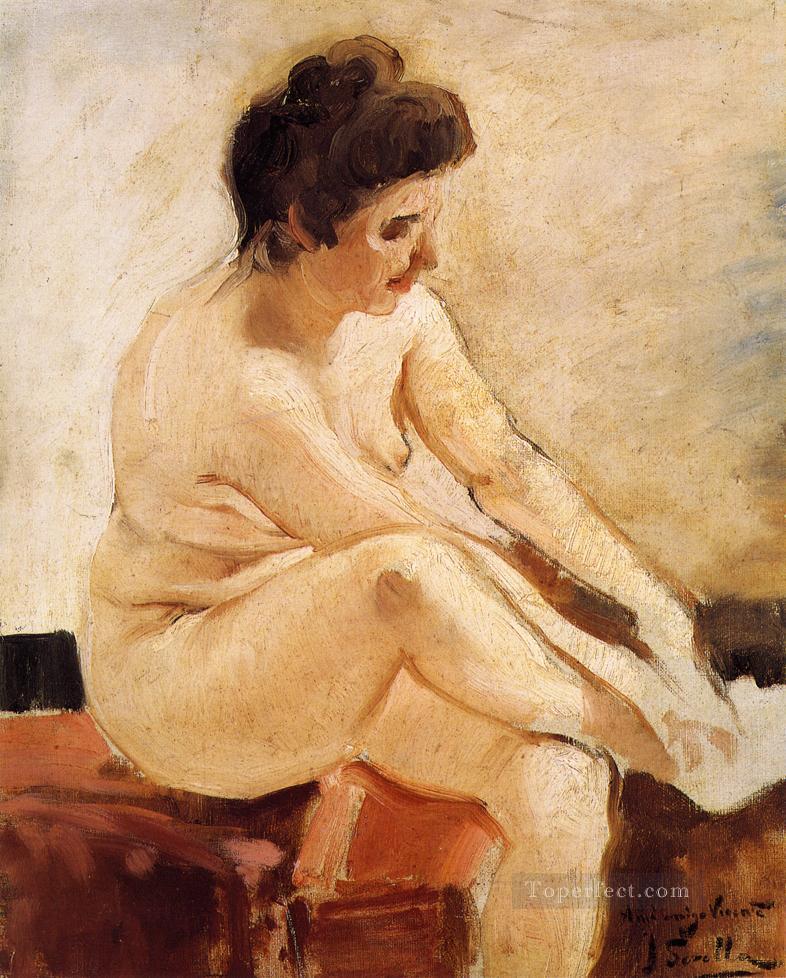 Seated Nude painter Joaquin Sorolla Oil Paintings